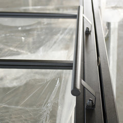 WDMA Simple Design Matte Black French fine Line Thermal Break Swing  Sliding Windows For Villa