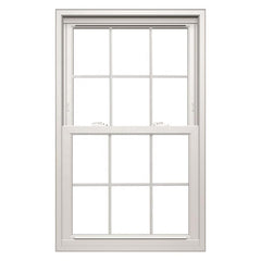 White  Double Hung Vertical Sash Window French Glass windows Aluminum Up Down Sliding Window With Grill