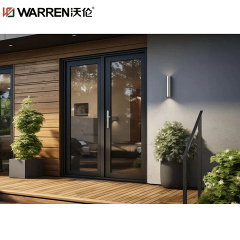 Warren 24inch Door French Exterior Door 32x78 Black Modern Front Door French Exterior Glass Double