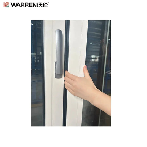 Warren 60x80 Folding Aluminum Double Glass Black Patio Rough Opening Door For Sale