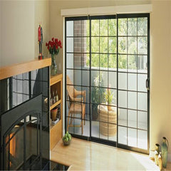 High Quality bedroom aluminum Kenya prices sliding double glass door with thermal break frame on China WDMA