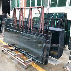 High quality blue insulated glass sound proof low e tempered double glazing panels curtain wall window door greenhouse price on China WDMA