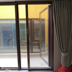 Home decoration Safe Aluminum Right Custom Hotel Door Screen Sliding Folding Screen Door on China WDMA