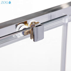 Hot Selling Bathroom Shower Glass Sliding Door in Customized Size on China WDMA