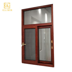 In stock foshan made wooden windows designs pakistan unbreakable glass aluminum transom frame sliding window with mosquito net on China WDMA