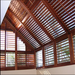 Interior Decorative Paulownia Wood Louver Shutter Window on China WDMA