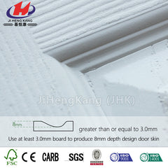 JHK-002 Wood Grain 2 Panel HDF White Primer High Quality Exterior Door Skin on China WDMA