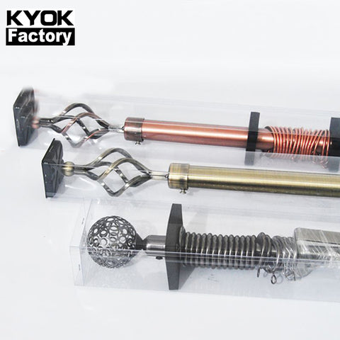 KYOK New! Curtain Rod Series in PVC Box, Fancy Curtain Pole /Track System of PVC Packing on China WDMA