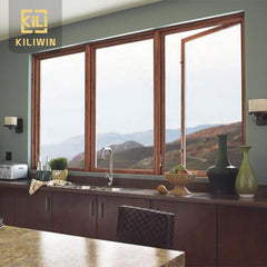 Kiliwin Make in China hot sale low price luxury aluminium wood casement windows for nigeria on China WDMA