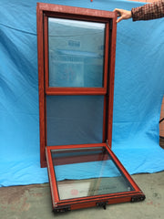 LZ American style aluminum single hung windows aluminum frame tempered glass window on China WDMA