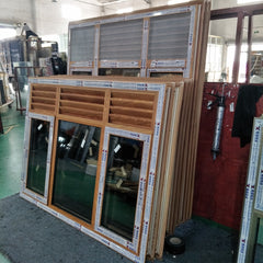 LZ aluminum casement window with top ventilating louvers aluminum window louver vent window aluminum on China WDMA