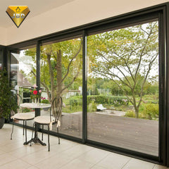 Large double glazed tempered aluminum door glass floor to ceiling windows and sliding doors on China WDMA