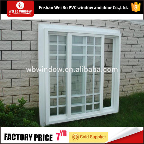 Latest window design 3 tracks sliding window for plastic on China WDMA