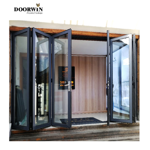 Los Angeles folding patio doors fancy external aluminium doors on China WDMA