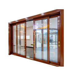 Luxury heavy duty double glazing 3 panel 4 panel triple tracks Thailand aluminum sliding glass door on China WDMA