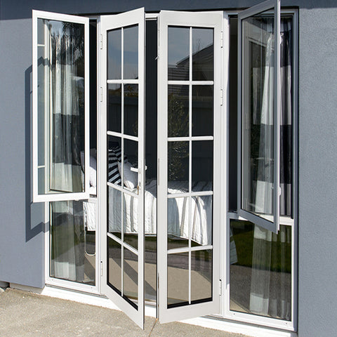 Main Double Doors Aluminum French Doors Exterior / Aluminum Window Glazing White Aluminum Windows on China WDMA