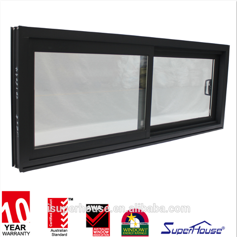 NFRC Superhouse Aluminium Sliding windows Double Balcony glass Curtain Window on China WDMA