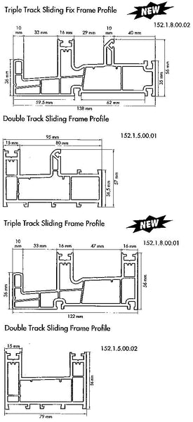 New Malaga Triple Track Sliding Frame Profile on China WDMA