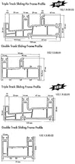 New Malaga Triple Track Sliding Frame Profile on China WDMA