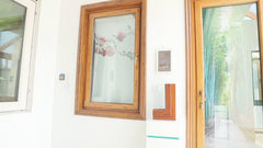 ROOMEYE double glazed aluminum wooden window frames designs on China WDMA