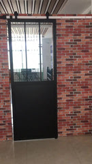 Commercial temper glazed black crittall iron windows modern wrought iron doors for entrance on China WDMA