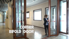 Corner bi fold door aluminum timber otherl colors optional on China WDMA