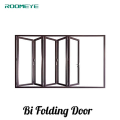 Aluminium balcony outdoor bi-fold door glass folding aluminium door on China WDMA