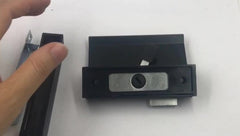 Black color small size patio sliding aluminium door handle on China WDMA