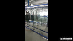 Customized size interior frameless sliding folding glass patio door on China WDMA