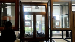 Unique design french style frame and casement on the same level Tilt & turn solid double glazed tempered window
