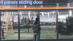 Aluminum triple sliding track glass door on China WDMA