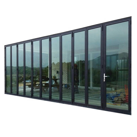 Order from china direct main entrance doors design double glass bi-folding door with low-e coating on China WDMA
