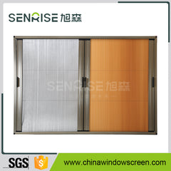 Pulldown Pleated fly screens for use on awning windows, casement windows,sash windows and sliding windows