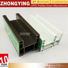 Pvc 80 Series Double Glazing Door Frame Size Window Fabrication Building Material Design Sash 60 Best Upvc Profile Manufacture T