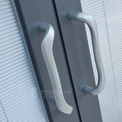 ROGENILAN 139 series residential sliding door aluminum double glass door with venetian blinds on China WDMA