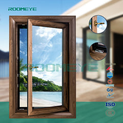 ROOMEYE double glazed aluminum wooden window frames designs on China WDMA