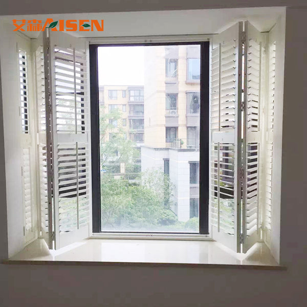 Rectangle Shape Wooden Plantation Shutter for Doors or Windows on China WDMA