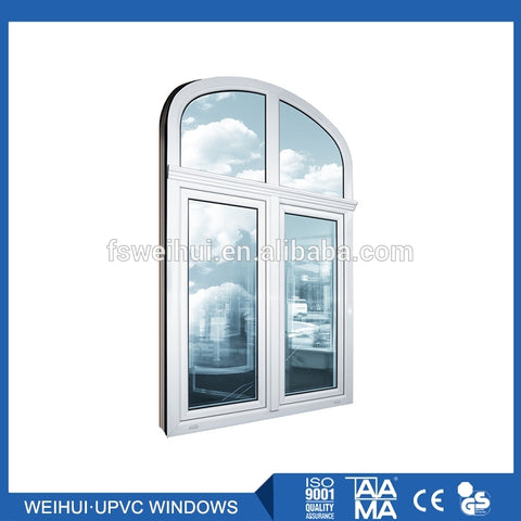 Rubber Glazing Double Arch Grid Decorative Grate Upvc Shanghai Sliding Wheel Handle Glass Jalousie Cheap House Window For Sale on China WDMA