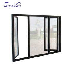 Shanghai Manufacturer Aluminum frame casement window double glass casement windows on China WDMA