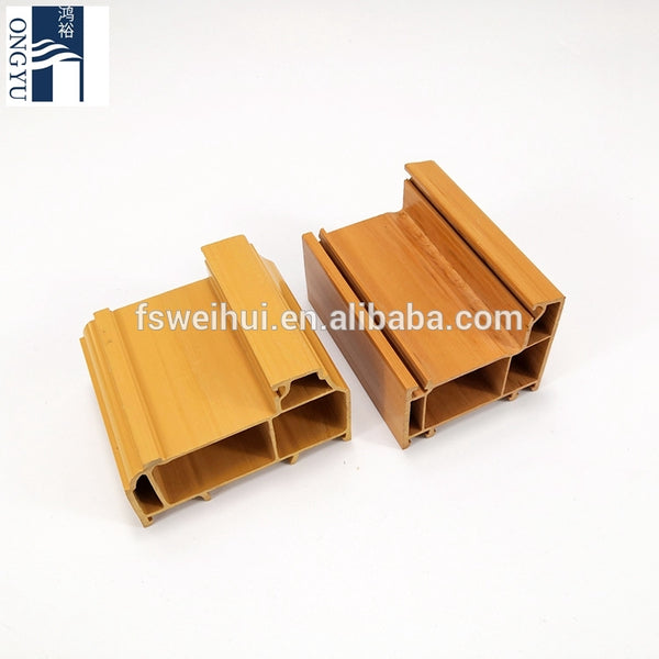 Single Glass 80 Series 65 Best Wood Grain Thermal Insulation 60mm Width White Color Superior Lg Upvc Window Profile
