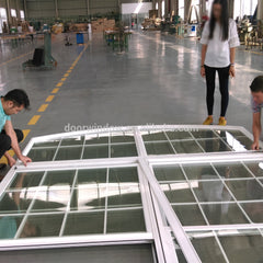 Single hung window sliding window with thermal break aluminum and white color on China WDMA