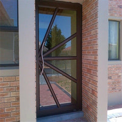 Single teak wood privot door with 5mm clear glass design on China WDMA