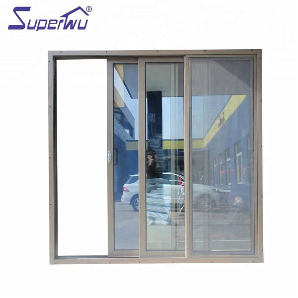 Special Style Double Track Powder Coated Bedroom Aluminum Sliding Door on China WDMA