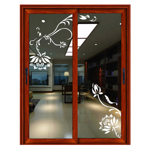 Stylish interior kitchen aluminum sliding glass door with blinds on China WDMA