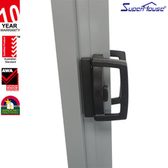 Superhouse aluminium frame unbreakable glass door slide with low price on China WDMA