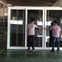 Wholesales UPVC Profile House Sliding Glass Double Door Grill Design on China WDMA