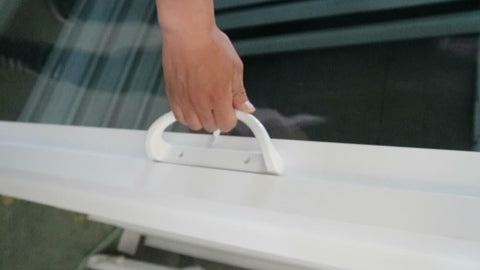 Balcony white vinyl upvc plastic sliding glass door on China WDMA