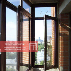 Teeyeo 30 years warranty manufacturers sound proof pvc upvc profile casement doors and windows price list on China WDMA