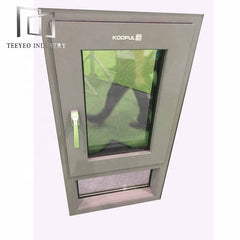 Teeyeo American style aluminum frame casement awing window with tinted glass on China WDMA