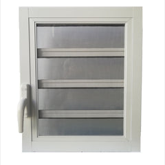 Tempered glass aluminum ventilation adjustable glass louver shutters window with security screen mesh on China WDMA
